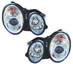 Phares Pour Mercedes Classe E W210 95-99 Angel Eyes Fond Chr, Verzenden