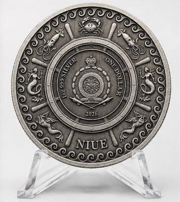 Niue. 2 Dollars 2026 – The Kraken – 1 oz Silver coin – Ag