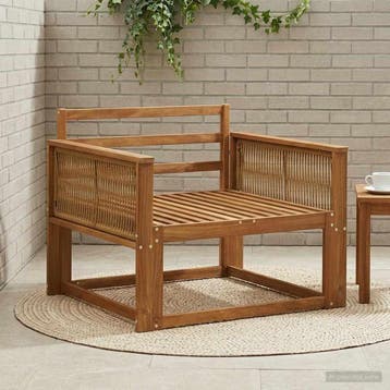 vidaXL Buiten Midden Sofa Naturel, Huis en Inrichting, Verzenden, Nieuw
