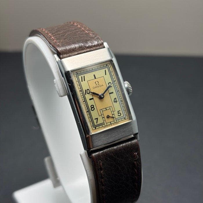 Omega - * Art Deco Tank Case Elegant Two-Tone Dial * -, Bijoux, Sacs & Beauté, Montres | Hommes