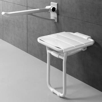 Douchestoel Met Wandmontage Wit - Douche Stoel Opklapbaar, Verzenden, Nieuw