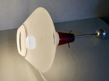Lampe à suspendre - Design des années 1950 - Verre