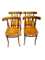 Wiener - Chaise - Bois - Ensemble de quatre chaises vintage