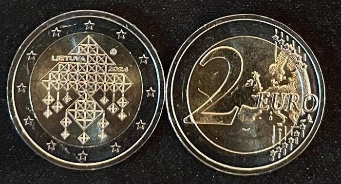 Litouwen. 2 Euro 2024 Straw Garden (25 stuks) in rol, Postzegels en Munten, Munten | Europa | Niet-Euromunten