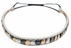 Haarband Sierband 1cm - Studs - Grijs Koper Zilver