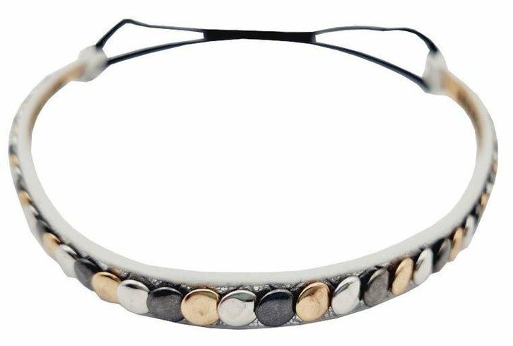 Haarband Sierband 1cm - Studs - Grijs Koper Zilver, Bijoux, Sacs & Beauté, Beauté | Soins des cheveux