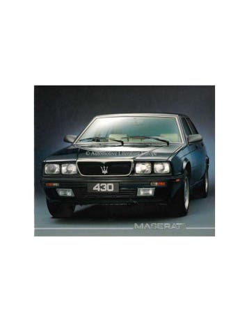 1989 MASERATI 430 BROCHURE DUITS, Ophalen of Verzenden