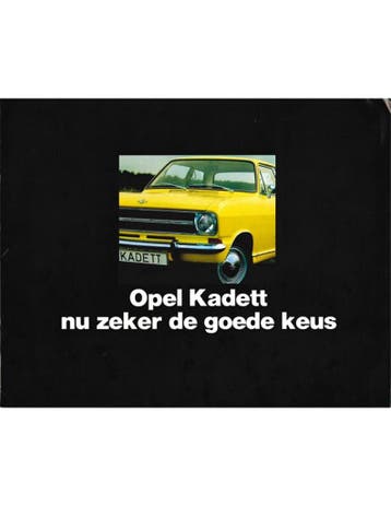 1970 OPEL KADETT B BROCHURE NEDERLANDS