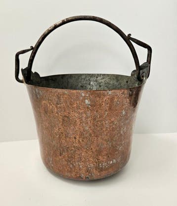 Handgemaakte emmer - Pot de fleurs - Cuivre