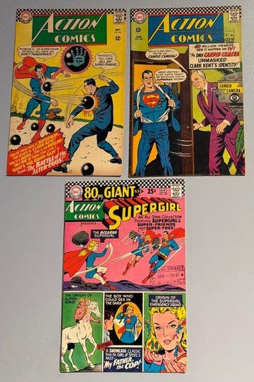 Action Comics #341, 345, 347 (Giant), 348, 373 (Giant) - +, Livres, BD | Comics
