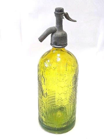 Fles - Limoengroene sifon, honingraatmodel