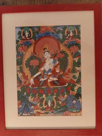 Tibetaanse thangka met de hand geschilderd - Boeddha