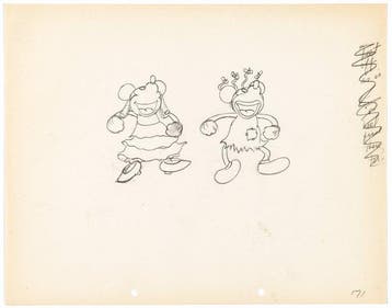 Walt Disney – Mickey Mouse en Minnie Mouse animatietekening, Nieuw