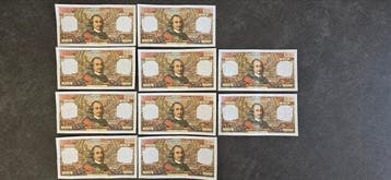 Frankrijk. - 10 x 100 Francs - 1965 (Zonder minimumprijs)