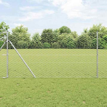 vidaXL zeshoekig gaashek met grondbevestiging 100 x 1 m, Verzenden