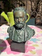 Émile Joseph Nestor Carlier - sculptuur, Bust of Victor Hugo, Antiquités & Art