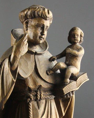 Ouro - Snijwerk, Saint Anthony - 30 cm - Lindehout