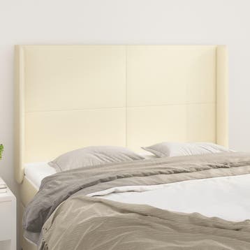 vidaXL Hoofdbord met randen 147x16x118/128 cm kunstleer, Verzenden