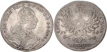 Brandenburg-Ansbach Karl Wilhelm Friedrich 1729-1757.