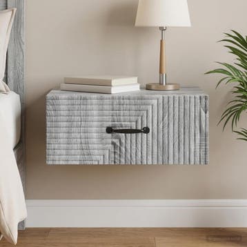 vidaXL Muurbevestigde Nachttafel Grijs sonoma 49 x 34,5 x 20, Verzenden, Nieuw