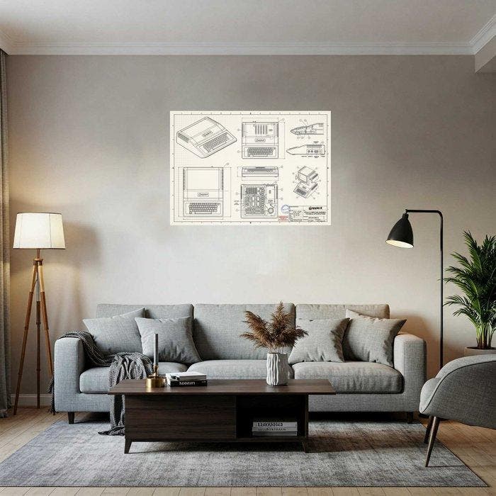 Apple Macintosh II - Complete Technical Drawing - Computer, Games en Spelcomputers, Spelcomputers | Overige Accessoires