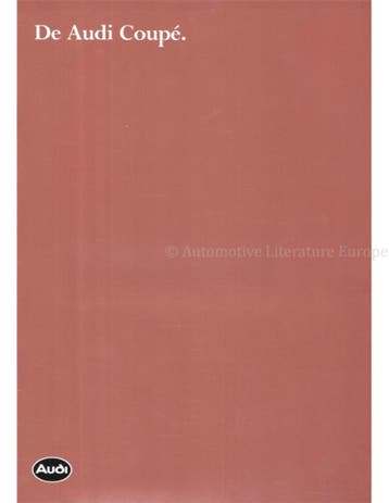 1981 AUDI COUPE BROCHURE NEDERLANDS