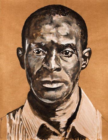 Baptiste Laurent - Idrissa, XL acrylic and posca on paper,