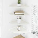 vidaXL Zwevende plank met plank met opslag 4 pcs Wit 30 x 30, Verzenden, Nieuw