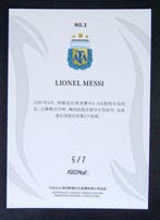 Fansmall Argentina Lionel Messi Serialized card, Foil, GOAT, Nieuw