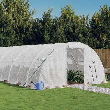 vidaXL Tuinkas met stalen frame 88 m² 22x4x2 m wit, Verzenden
