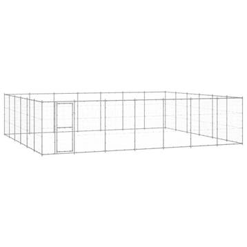 vidaXL Hondenkennel 50,82 m² gegalvaniseerd staal, Verzenden, Nieuw