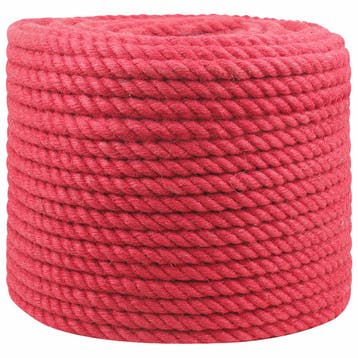 vidaXL Jute Touw Rood 100% Tossa jute, Verzenden