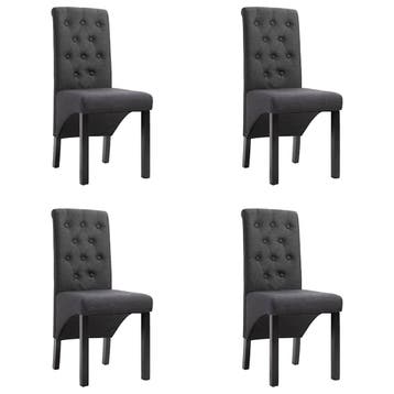 vidaXL Eetkamerstoelen 4 st stof donkergrijs, Huis en Inrichting, Verzenden, Nieuw
