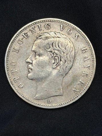 Duitsland, keizerrijk Otto. 5 Mark 1902 / Bavaria (Zonder, Postzegels en Munten