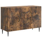 vidaXL Dressoir met lade Gerookt eiken 89 x 34,5 x 60 cm, Verzenden, Nieuw