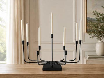 Chandelier - Métal - bougeoir noir