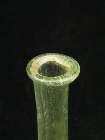 Oud-Romeins Glas Parfum/Zalffles (1x) - 13 cm (Zonder, Antiek en Kunst