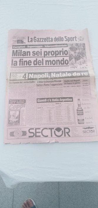 AC Milan - coppa intercontinentale - Franco Baresi - dagblad, Nieuw