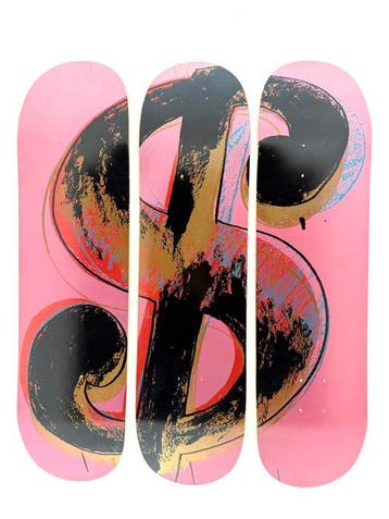 ANDY WARHOL (after) X Skateroom - PINK DOLLAR SIGN (set of 3, Antiek en Kunst