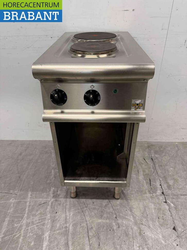 RVS Olis 2 pits elektrisch fornuis kookplaat 40 cm 400V, Articles professionnels, Horeca | Équipement de cuisine, Enlèvement ou Envoi