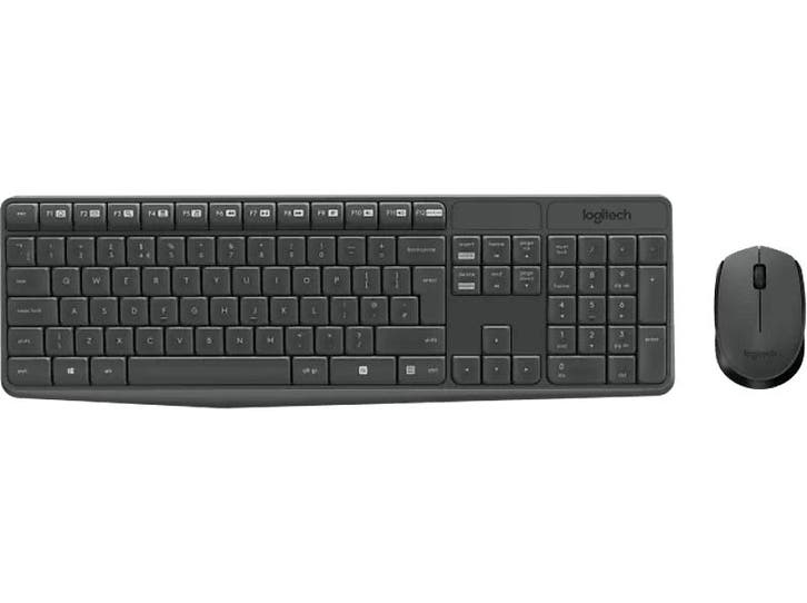 Logitech - Draadloos toetsenbord + muis - Azerty - Zwart, Computers en Software, Toetsenborden, Draadloos, Azerty, Nieuw, Verzenden