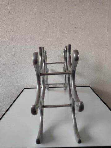 Michael Noll - Wijnrek - Aluminium - voor 9 flessen, Antiek en Kunst
