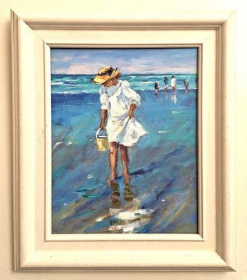 H. M. Bergen - Meisje op het strand