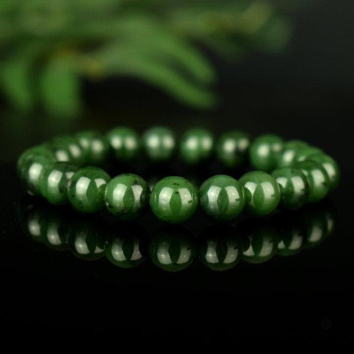 Echte natuurlijke nephrietjade - hoge kwaliteit- 33 g, Collections, Minéraux & Fossiles