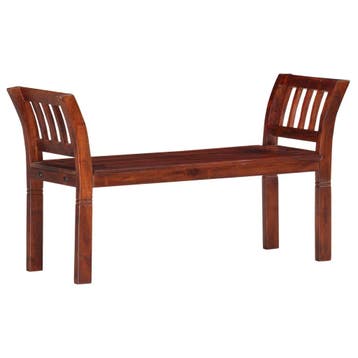 vidaXL Bank 111 cm massief acaciahout, Huis en Inrichting, Stoelen, Verzenden, Nieuw
