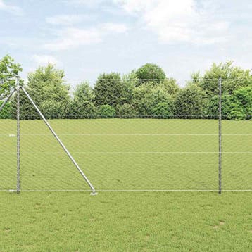 vidaXL zeshoekig gaasgek met palen 50 x 1,6 m Gegalvaniseerd, Tuin en Terras, Verzenden, Nieuw