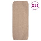 vidaXL Trapmatten 15 st anti-slip rechthoekig 60x25 cm beige, Verzenden