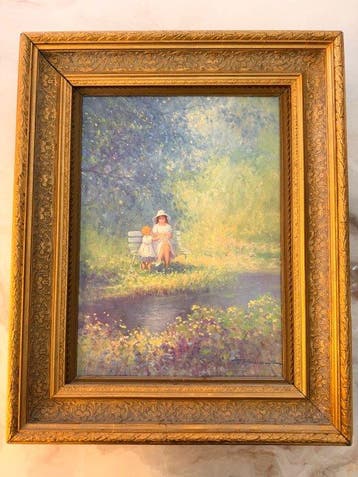 Madjid Rahnavardkar (1943) - Mutter und Kind im Park