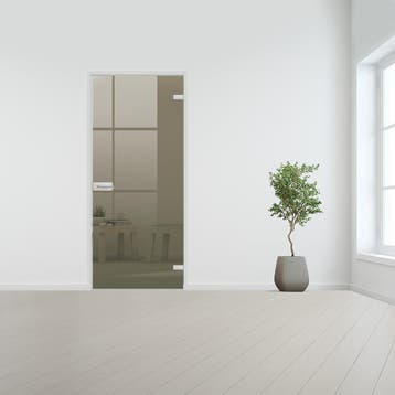 Glazen binnendeur voor stomp kozijn aluminium beslag-Rechtsd, Bricolage & Construction, Vitres, Châssis & Fenêtres, Verzenden