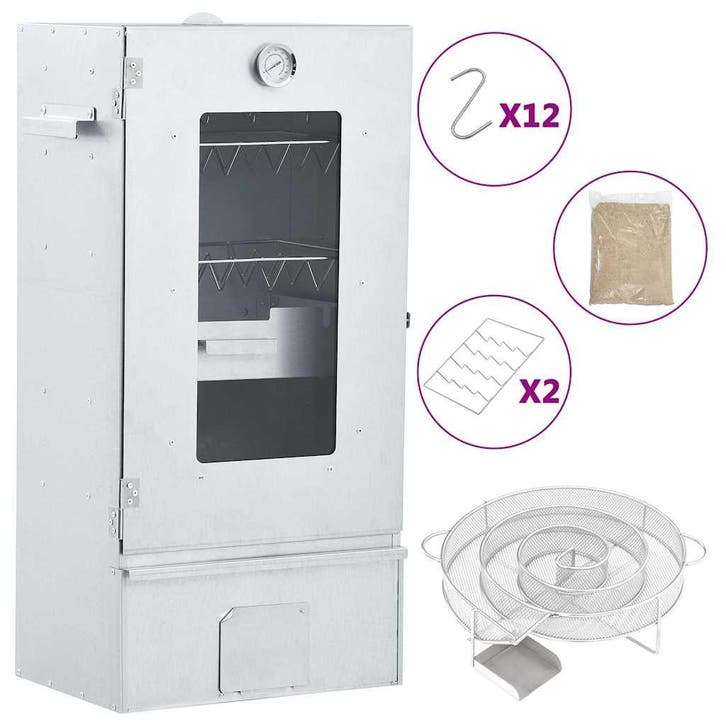 vidaXL BBQ-rookoven met koude rookgenerator gegalvaniseerd, Electroménager, Électroménager & Équipement Autre, Envoi